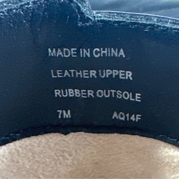 MICHAEL KORS ESSEX ICONIC BLACK GOLD LOGO MOTO BIKER BOOTS Size 7M - Picture 11 of 12